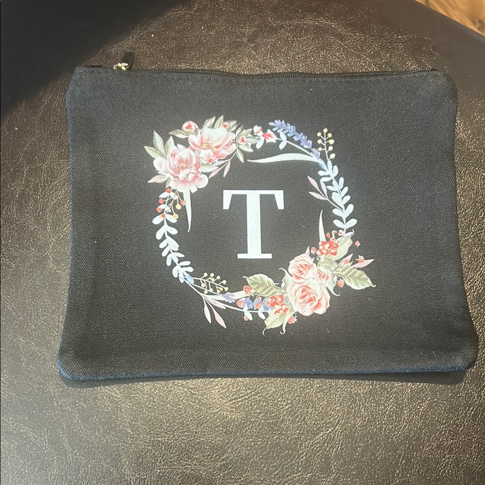 Floral Monogram Makeup Bag!